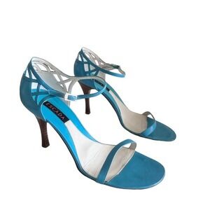 Escada 8 blue open toe strap Y2K Sandal‎ Italy